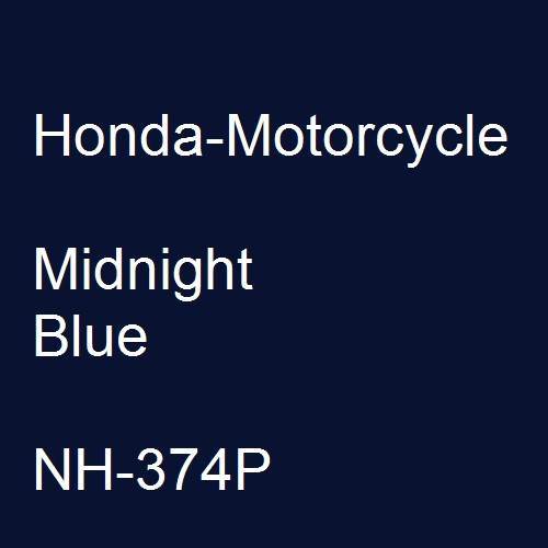 Honda-Motorcycle, Midnight Blue, NH-374P.